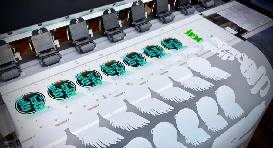 Rolled custom DTF transfers with vivid full color graphics from 2 EZ Printing